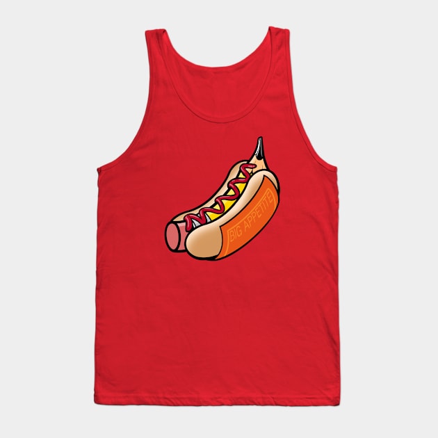 Pencil Hot Dog by Big Appetite Tank Top by Big Appetite Illustration